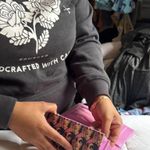 Sandoner Magenta Wallet with Sand Doll Face Design Pink Photo 4