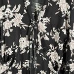 Spiritual Gangster Maya Kimono Robe One Size Black Floral Belted Lightweight Photo 4