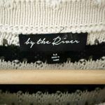 BY THE RIVER | Sophie Stripe Sweater Mixed Media Midi Dress Black Cream | Medoum Size M Photo 1