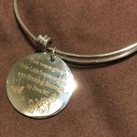 STRONG ENOUGH Bracelet Stainless Steel Silver Expanding Bangle NEW Inspirational Photo 5