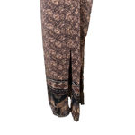 Vintage Looking Good Maxi Dress Safari Giraffe Elephant Asymmetric Tie Back 1X Black Photo 4