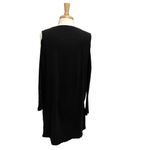 AllSaints Cold Shoulder Knit Sweater Mini Dress Long Sleeve Black size Large Photo 5
