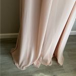 Azazie NWT  Dallas One Shoulder A-Line Chiffon Bridesmaid Dress Womens 4 Rose Photo 2