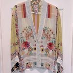 Johnny Was  Esme Embroidered Printed Kimono Jacket Blouse Top XS Photo 1