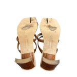 MISTA Joanne Croc Embossed Leather Strappy Sandal size 39 Tan Photo 4