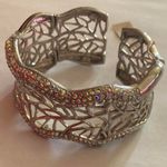 Macy's Silver-Tone Cubic Zirconia Openwork Cuff Bracelet, Created for Photo 1