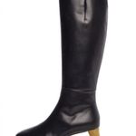 Gucci  Black Calfskin Leather Knee-High Boots w Crystal Embellished Heels EU 36.5 Photo 0