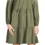 BeachLunchLounge  NWT green cottage core embroidered tiered dress xs Photo 0