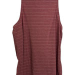 Lululemon Tank Top Womens 10 All Tied Up Stripe Heathered So Merlot Pink White Photo 0