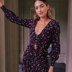 For Love & Lemons Isabella Ruched Corset Hook and Eye Top in Cherry Blossom Photo 13