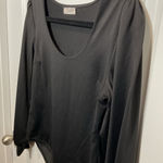Spadehill Black Long Sleeve Scoop Neck Bodysuit Womens Medium Layer Warm‎ Work Photo 0
