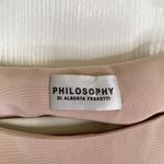 ALBERTA FERRETTI Pink Nude Shift Dress Long Sleeve Simple Office Size 2 Photo 3