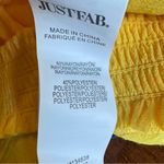 JustFab Bright Yellow Cropped On/Off Shoulder Shirred Smocked Gauzy Fiesta Top Just Fab Photo 6