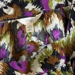 Terra & Sky  Purple and Green Floral Blouse 1X Photo 2