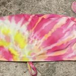 Xhilaration Pink Tie-Dye Print D/DD Bandeau Crop Bikini Top NEW Photo 1