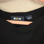 Maeve  Anthropologie Ruth Black Ribbed Short Sleeve Fit & Flare Sweater Dress M Photo 4