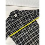 ZARA Womens Oversized Jacket Blazer Black White Plaid Tweed Snap Fringe Size M Photo 3