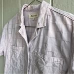 Madewell  Garment Dyed Checkerboard Button Up Shirt Short Sleeve Lavender Size XS Photo 2