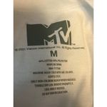 MTV Music Television 2021 Graphic Tee Shirt Womens Size Medium Cream Floral Logo Photo 3