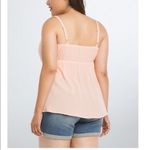 Torrid Mesh Overlay Gauze Babydoll Top Size 0 Large Casual Going Out Date Night Photo 1