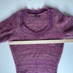 Steve Madden  Stephanie Sweater Large Purple Fuzzy Knit V-Neck Soft Comfy Stretch Photo 10
