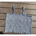 Old Navy NWT  4X smocked tank top ruffle blue white floral Photo 2