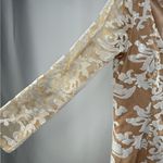 Bariano  Long Sleeve Lace Gown in White Tan Size 12‎ Photo 5