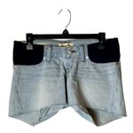 Madewell  Essen Wash Maternity‎ Side Panel Relaxed Mid Length Denim Shorts 24 NWT Photo 2