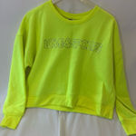 Love & Sports neon Yellow Crewneck Pullover women’s Size Large Photo 0