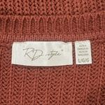 RD Style  Women's Josslyn V-Neck Sweater curved hem nwt rust Stitch Fix Brand Photo 2