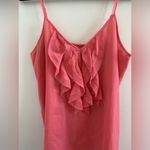Old Navy  Pink V-Neck Ruffle Blouse Size L New Without Tag Career Preppy Office Photo 1