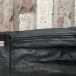 Firenze Santa Barbara Vintage Black Leather Midi High Waisted Skirt Size 12 Photo 4