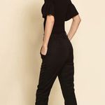 Lucca Couture LUCCA Rylie Cropped Pant Trouser Button Side Slit Hem Ebony Black. Size XS Photo 6