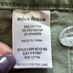 Mica Denim Women's 31 Sap Green Cargo Utility Cropped Straight Pants Stretch Photo 11