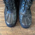 Ralph Lauren Lauren  Quinta Black Leather Shearling Boots 8.5 EUC Photo 4