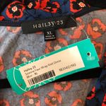 Hailey 23 Seanna Faux Wrap Knit Dress Sleeveless Floral Red Blue XL Photo 2