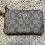Coach  Tan and Brown Signature Wristlet Photo 1