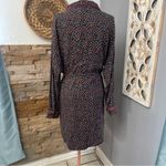 Elegant Black ditay floral shirt Long Sleeve drawstring Dress aize 14 Photo 3