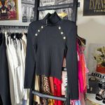 EXPRESS Novelty Button Turtleneck Sweater in Black Womens Small New NWT $108 Photo 1