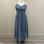 Torrid  Blue Maxi Two Tone Lace Tiered Hem Dress - New - Size 14/16 (1) Photo 3
