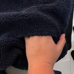 J.Crew Long Sleeve Sherpa Mock Neck Henley Buttons Pullover Navy Sweater Size S Photo 10