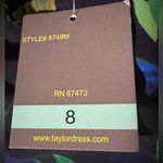 Taylor Women’s Size 8 Black Floral Maxi Dress Halter flowy 8749M Photo 5