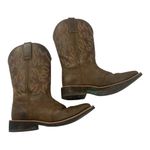 Ariat  size 8 B Brown Western Boots with Red Green Accents cowgirl riding rodeo Photo 2