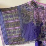 Covington   Sheer Paisley Print 2 PIECE CHIFFON Layered Boho‎ Top L Purple Photo 6