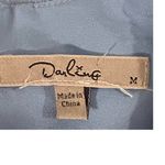 Darling Dress Junior Size M Blue Sleeveless Lined Back Zip Round Neck Lace Photo 1