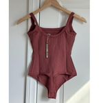 SKIMS Cotton Jersey Scoop Neck Bodysuit in Redwood, Size X-Small Photo 7