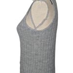 Bartolini Sleeveless Mock Neck Cable Knit Wool Sweater Gray Size S Photo 2
