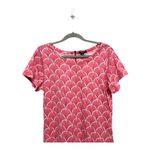 Hatey Nellie Pink Fan Shell 100% cotton dress size Large Prep Coastal Preppy Photo 3