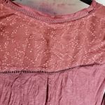 Anthropologie DOLAN DUSTY MAUVE ROSE TEXTURED NECKLINE V NECK RAGLAN BLOUSE XXS Photo 8