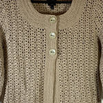 Talbots  Sweater Womens Petites Small Neutral Hand Knit Cardigan Button‎ Preppy Photo 0